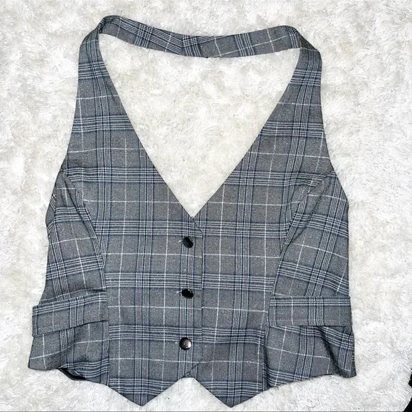 Vintage Daytrip Y2K Plaid Waistcoat - Picture 1 of 11